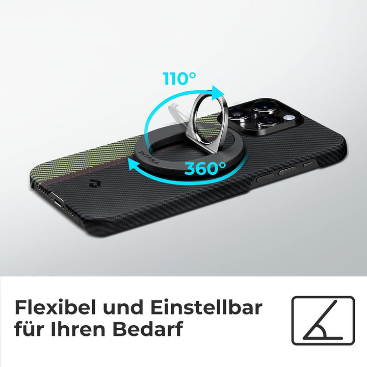 PITAKA Handy Ring Halterung Kompatibel mit Magsafe Magnetischer Griff Einstellbar Fingerhalter für i
