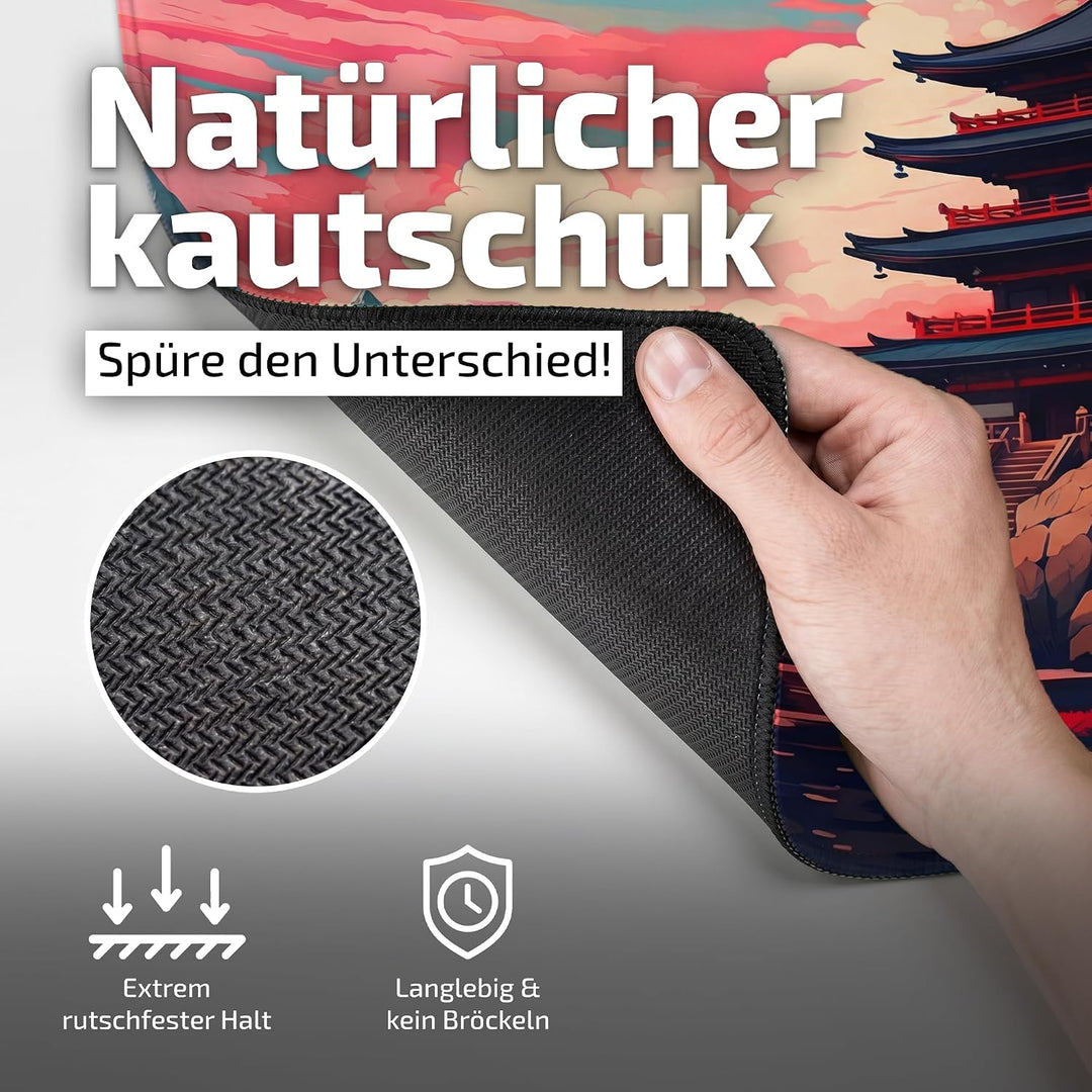 Tilt Gaming Mauspad 500x500 mm - 4 mm rutschfeste Schreibtischunterlage - Speed-Oberfläche &amp; HD-Druc