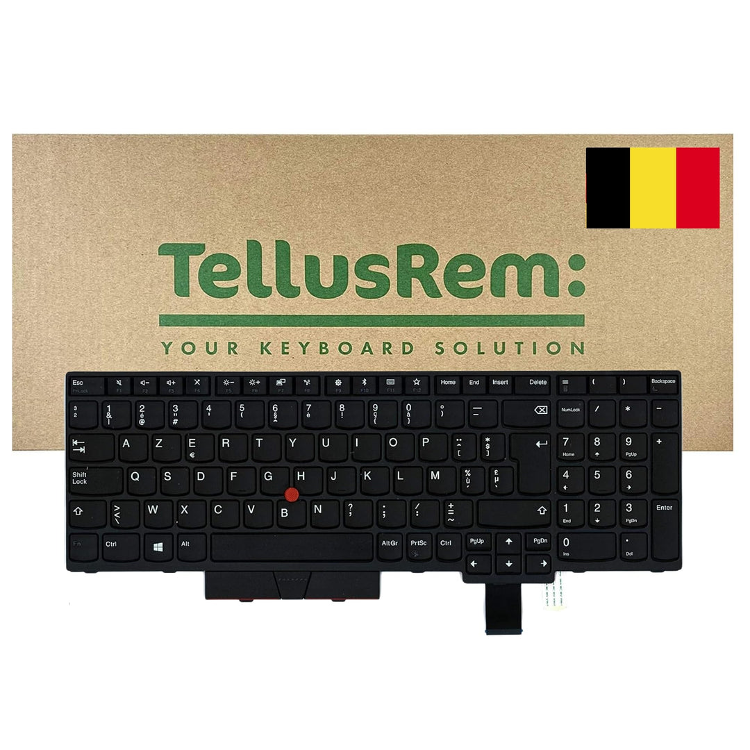 TellusRem ersatztastatur Belgier Nicht Hintergrundbeleuchtung für Lenovo Thinkpad T570 T580 P51s P52