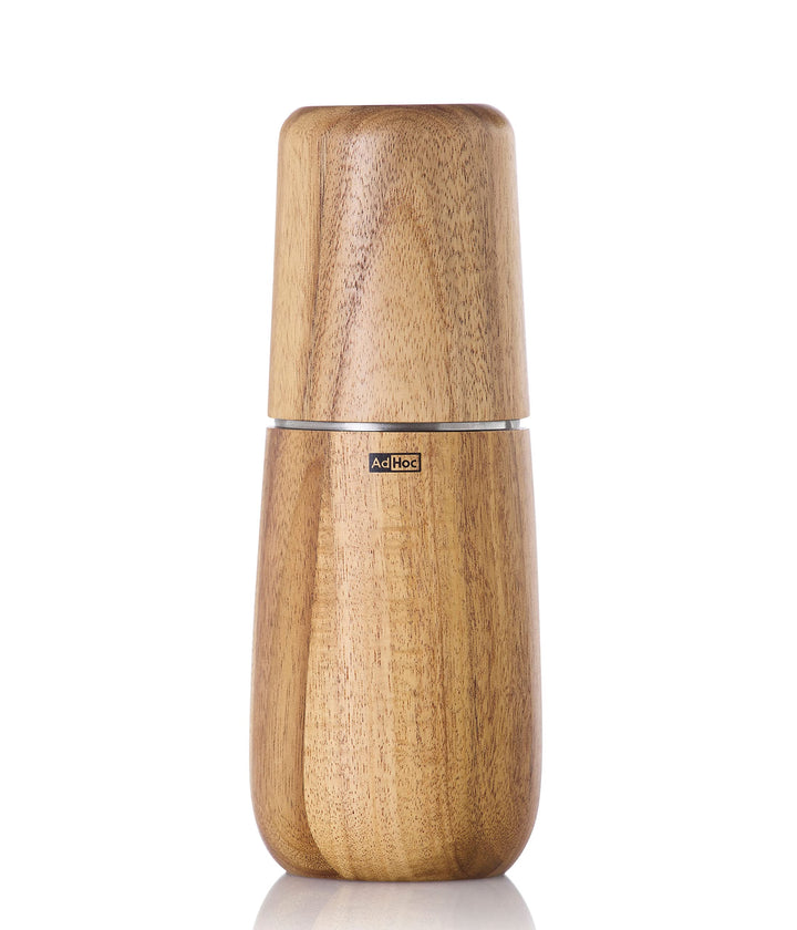 AdHoc MP711 Pfeffer- | Salzmühle Yono, CeraCut® Keramik Mahlwerk, Akazienholz|Edelstahl 18 CM Akazie