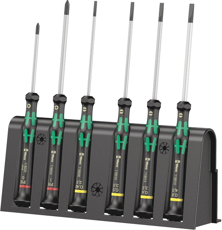 Wera Elektroniker-Schraubendrehersatz 2035/6 B + Rack, 6-teilig, 05118152001 Einzeln, Einzeln