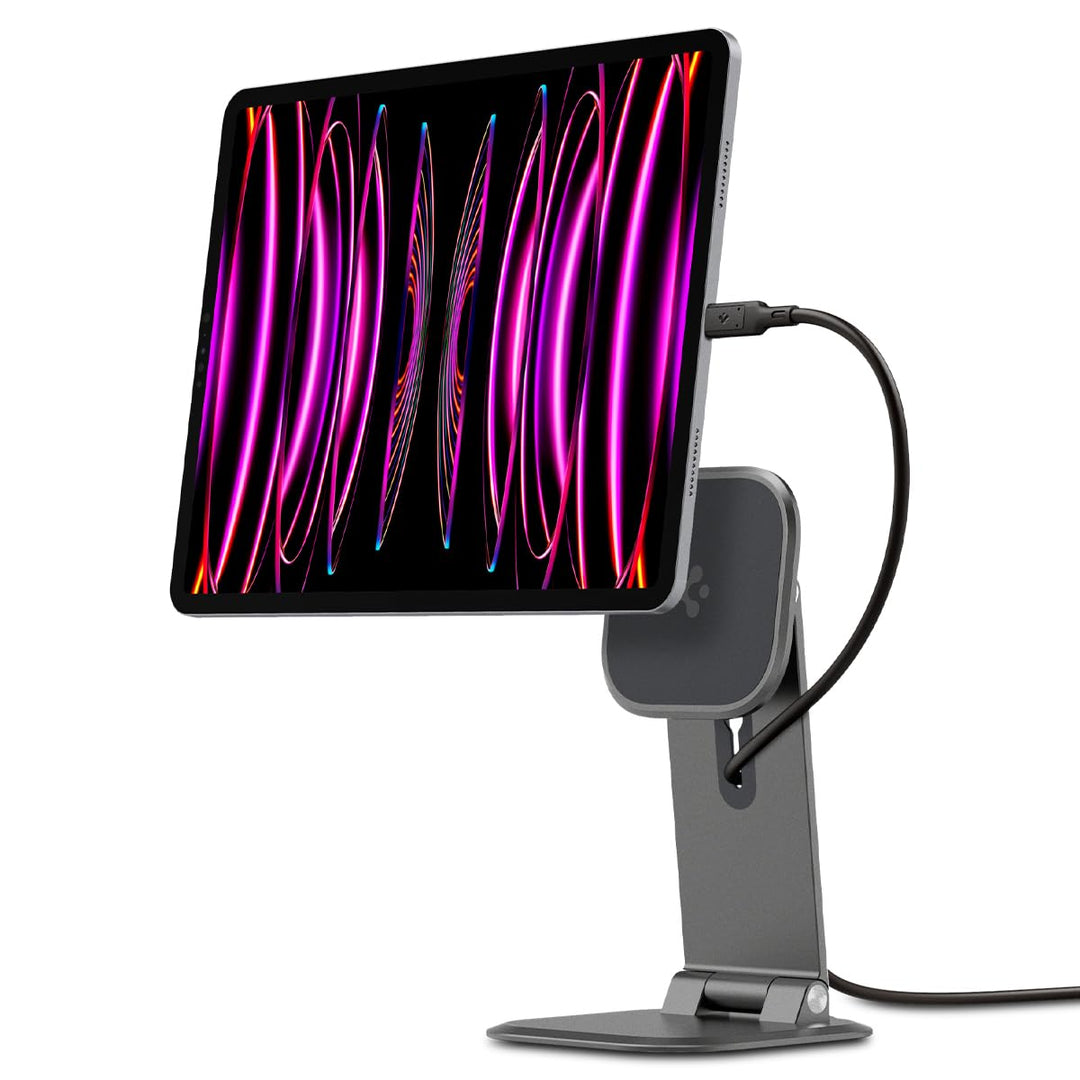 Spigen OneTap Easel Verstellbarer magnetischer Tablet Ständer mit Mehreren Winkeln Kompatibel mit iP