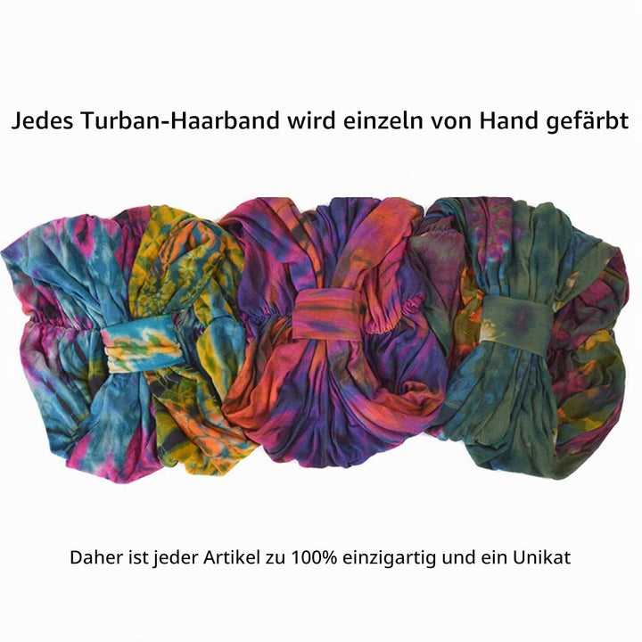 CHARM Tie Dye Stirnband Hippie Mode Elastisch Kopf Wickeln Abdeckung 60'S 70'S Retro Bandana Psyched