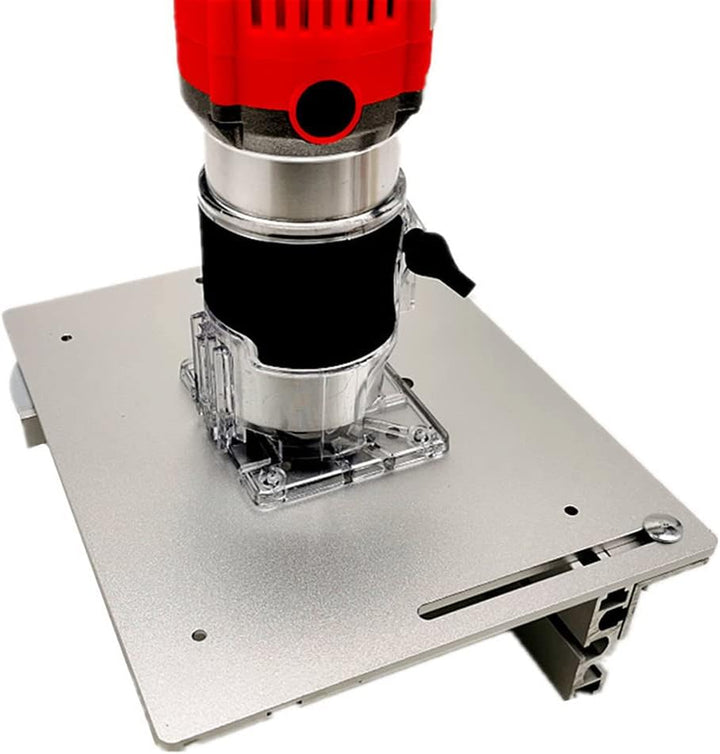 KKnoon Set mit 3 Frästisch-Einlegeplatten, Aluminiumlegierung, Holzfräsen, Flip-Board, Schneidemasch