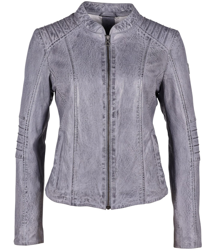 Gipsy Kurze sportliche Damen Lederjacke Übergangsjacke aus Lammleder mit Steppung - GWJuana S22 LONT