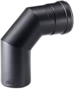 90° Curva Pellets Linie – Schwarz – Pelletofen – Abgasbogen (Eisenstahl, 100 mm)