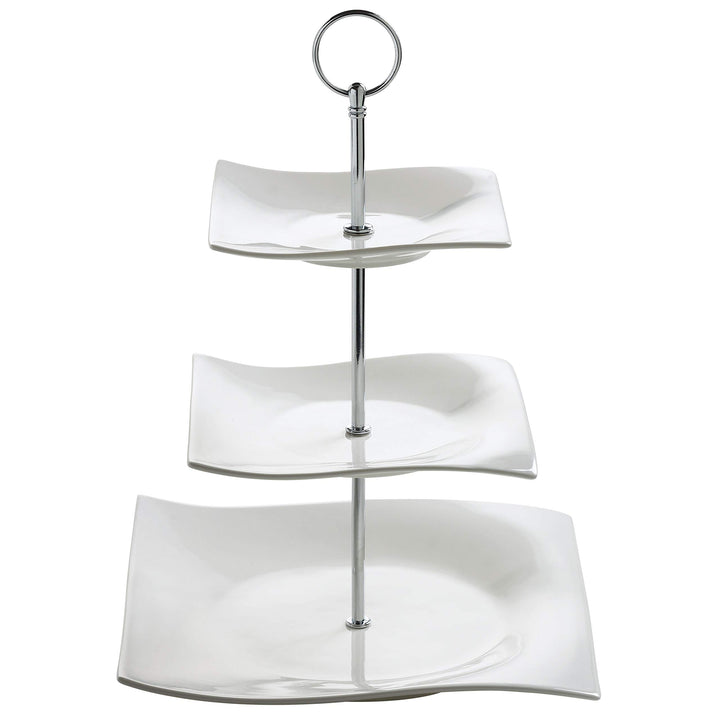 Maxwell & Williams Motion 3-stöckig Etagere, Porzellan, Weiss, 25x25x34, FBA_RP11703