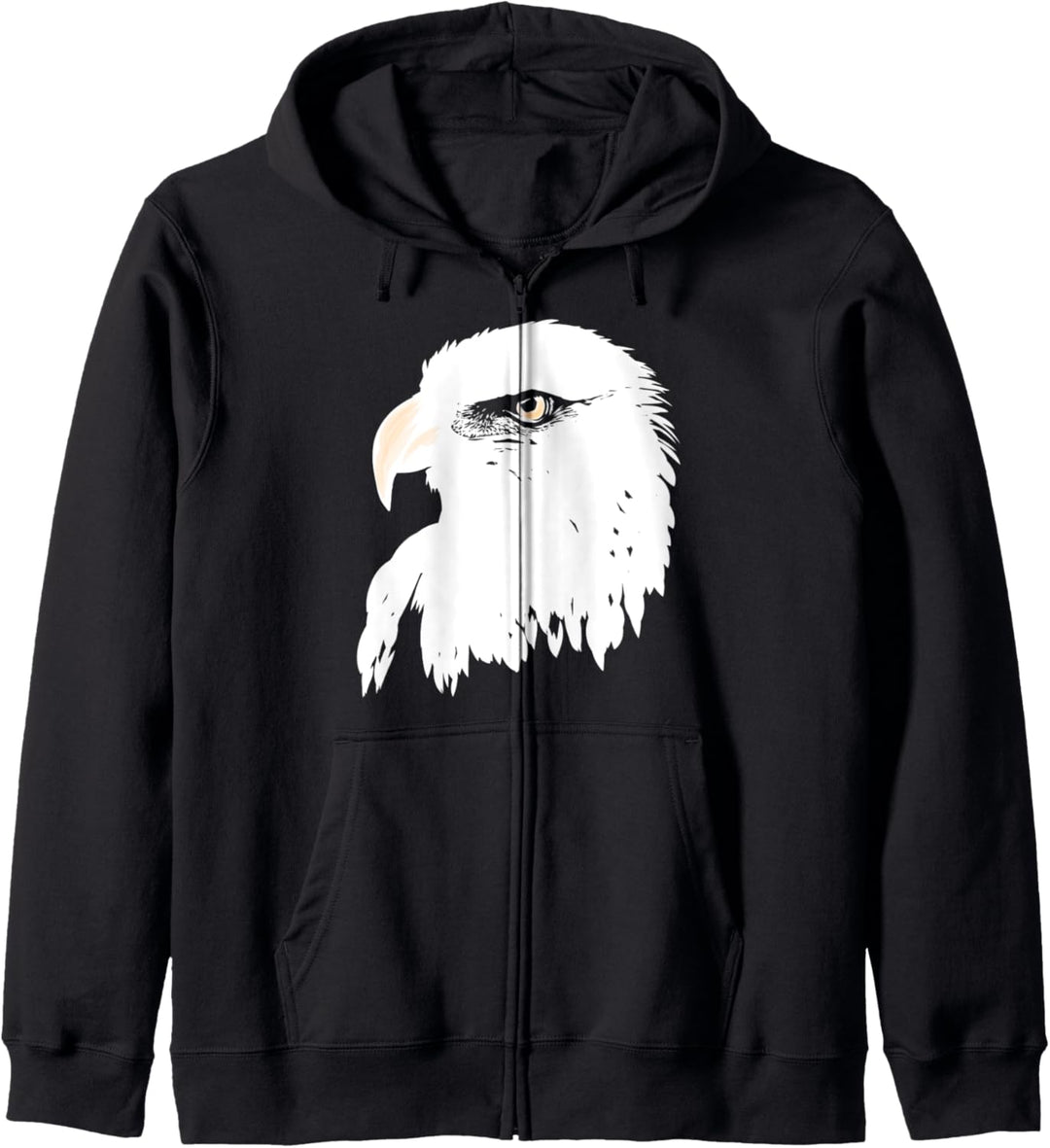 Süsser Weisskopfseeadler handgezeichnete Skizze künstlerisch Kapuzenjacke