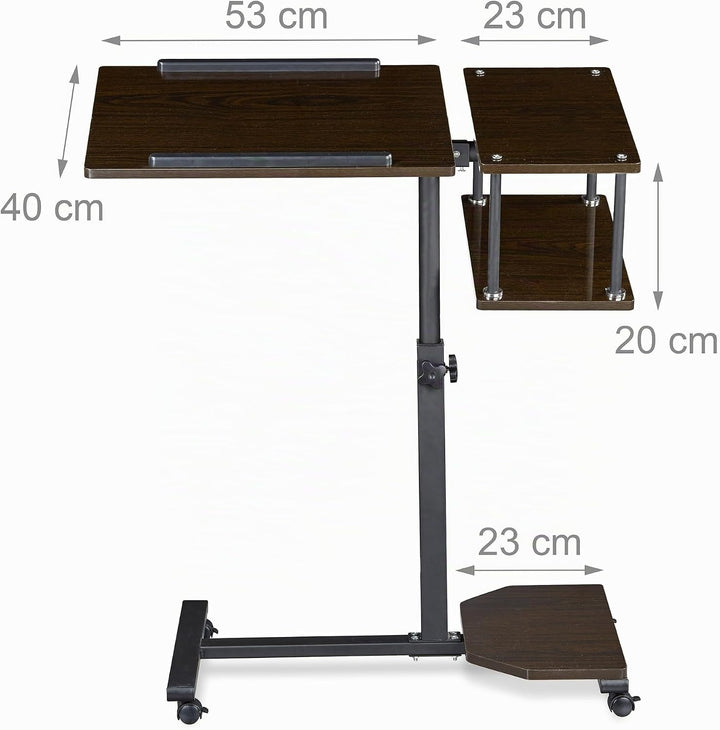 Relaxdays Laptoptisch höhenverstellbar XL HBT: 100 x 77 x 40 cm Grosser Notebook Tisch als Sofatisch