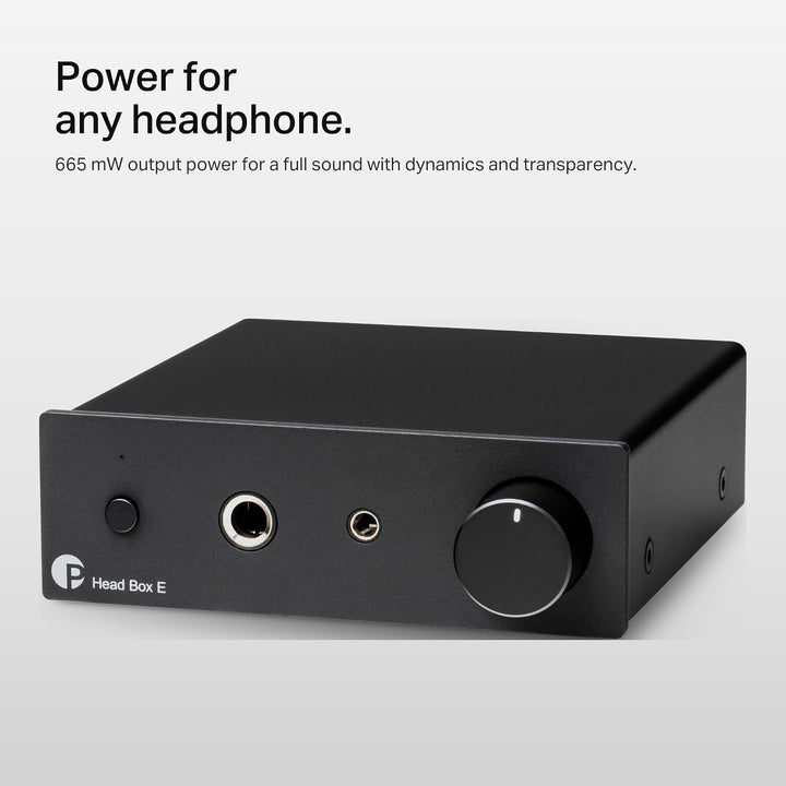 Pro-Ject Head Box E Mikro High End Kopfhörerverstärker (Schwarz), Schwarz