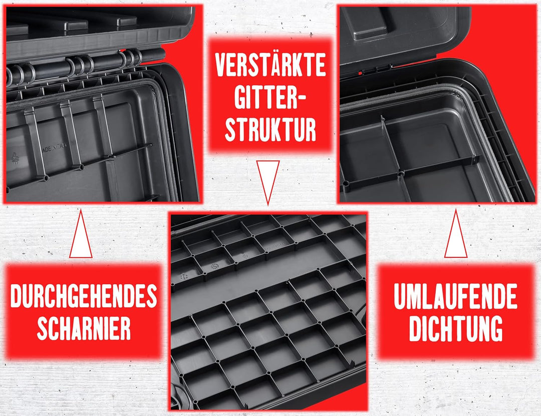 FTsolid Unterbaubox Staubox Anhängerkiste Gurtkiste Unterflurbox Werkzeugkiste (500x365x400), 500x36