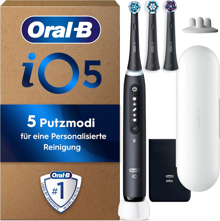 Oral-B iO Series 5 Plus Edition Elektrische Zahnbürste/Electric Toothbrush, PLUS 3 Aufsteckbürsten,