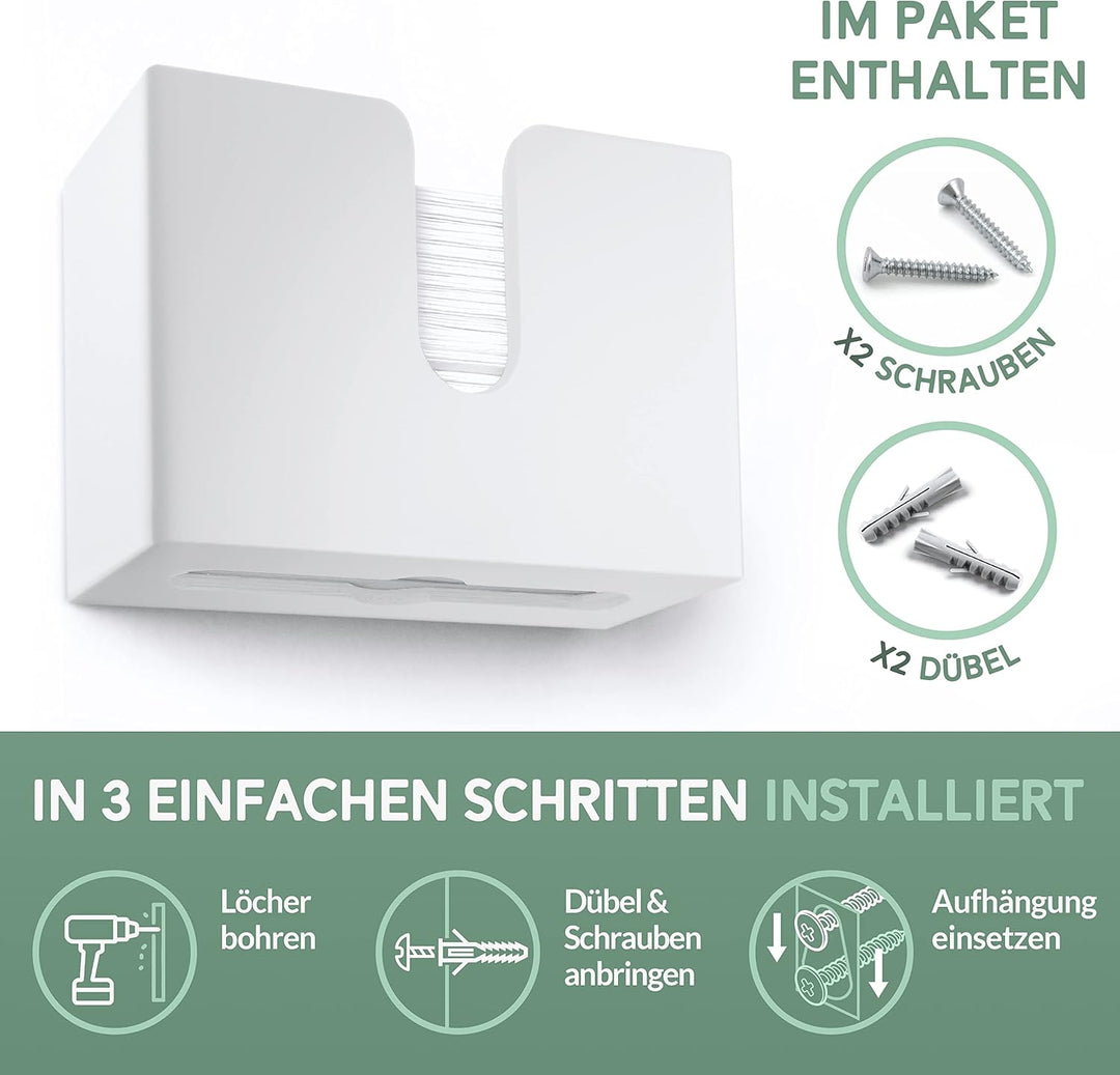 Nature Supplies Papierhandtuchspender aus Holz - Papierhandtuchhalter Mit Wandhalterung oder bei Tis