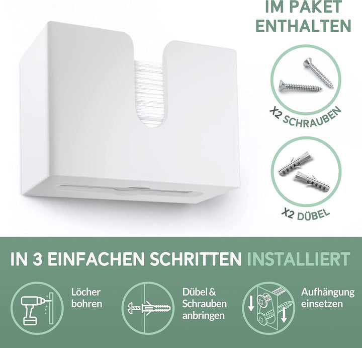 Nature Supplies Papierhandtuchspender aus Holz - Papierhandtuchhalter Mit Wandhalterung oder bei Tis