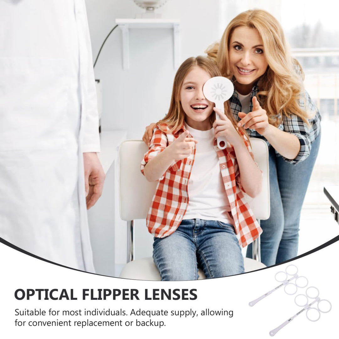 iplusmile 2 Stück Brillenausrüstung Zubehör Flipper Optometrie Optischer Testflipper Optometrieausrü