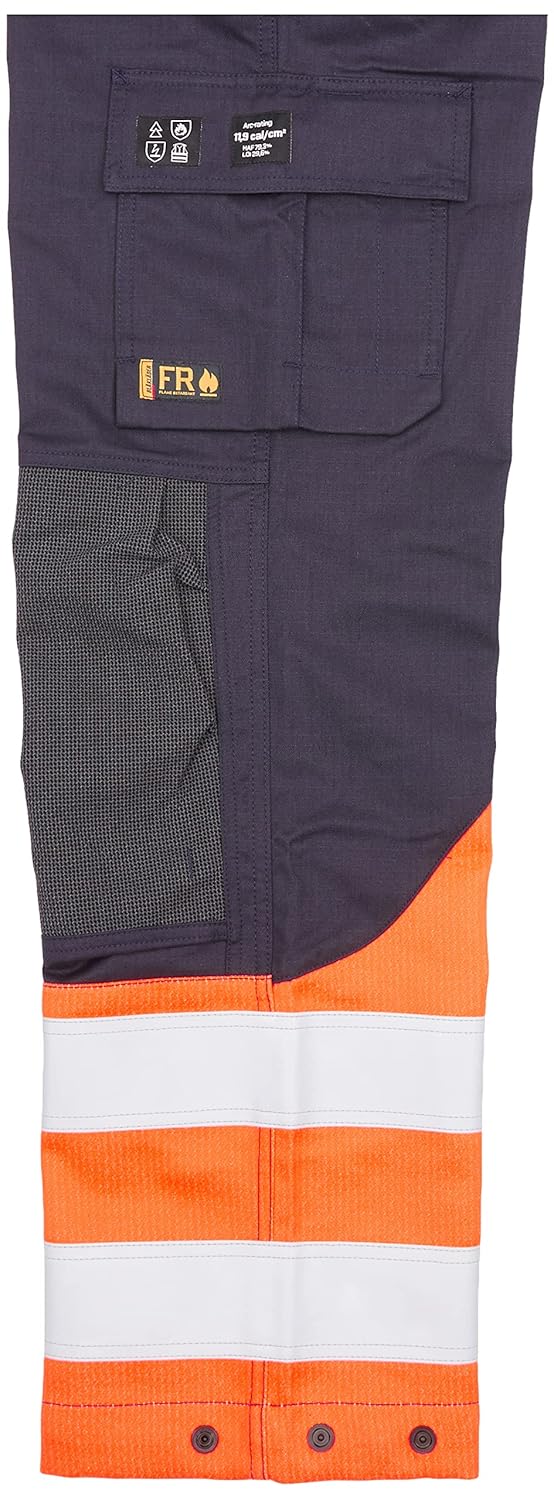 Blaklader 148915138953D104 Multinorm Inhärent Arbeitshose, Marineblau/Orange, Grösse D104 D104 Marin