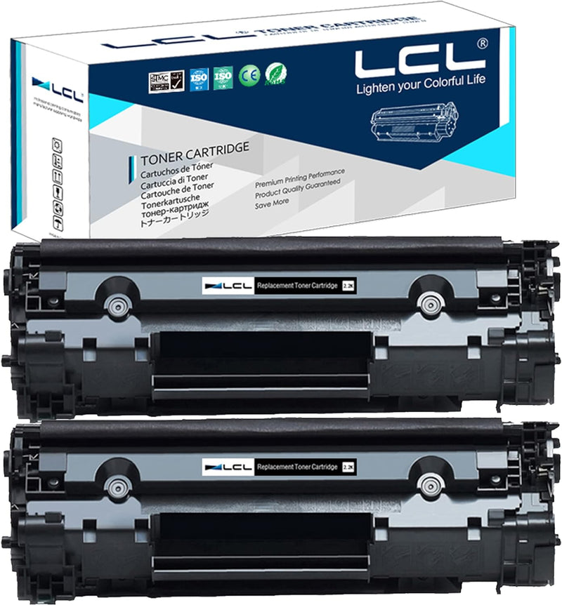 LCL Kompatibel Tonerkartusche 83X 283X CF283X High Yield (2 Schwarz) Ersatz für HP Laserjet /M126A/M