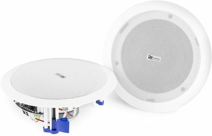 Power Dynamics CSBT65 Deckenlautsprecher Bluetooth Set, 160 Watt Paar, 2-Wege Einbaulautsprecher Dec