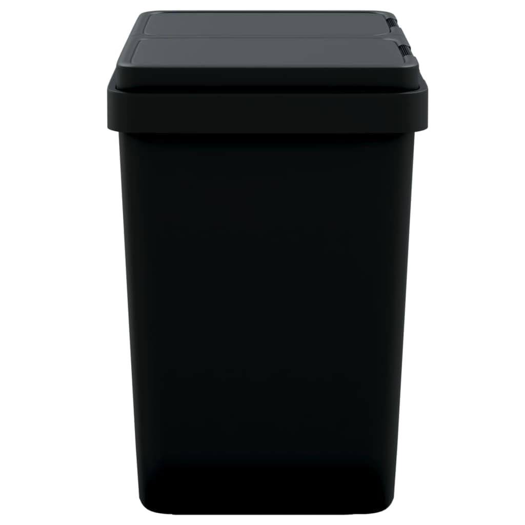 vidaXL Duo Mülleimer Anthrazit 2x25 L, Anthrazit