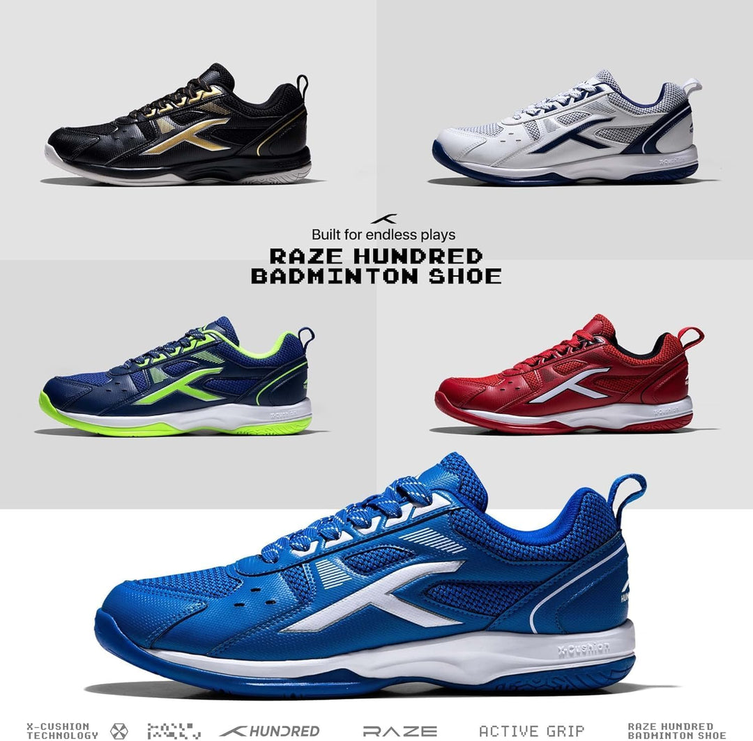 Raze Non-Marking Professional Badminton Schuhe für Herren | Material Obermaterial: Polyester, Sohle: