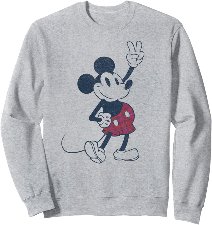 Disney Mickey And Friends Plaid Shorts Mickey Sweatshirt