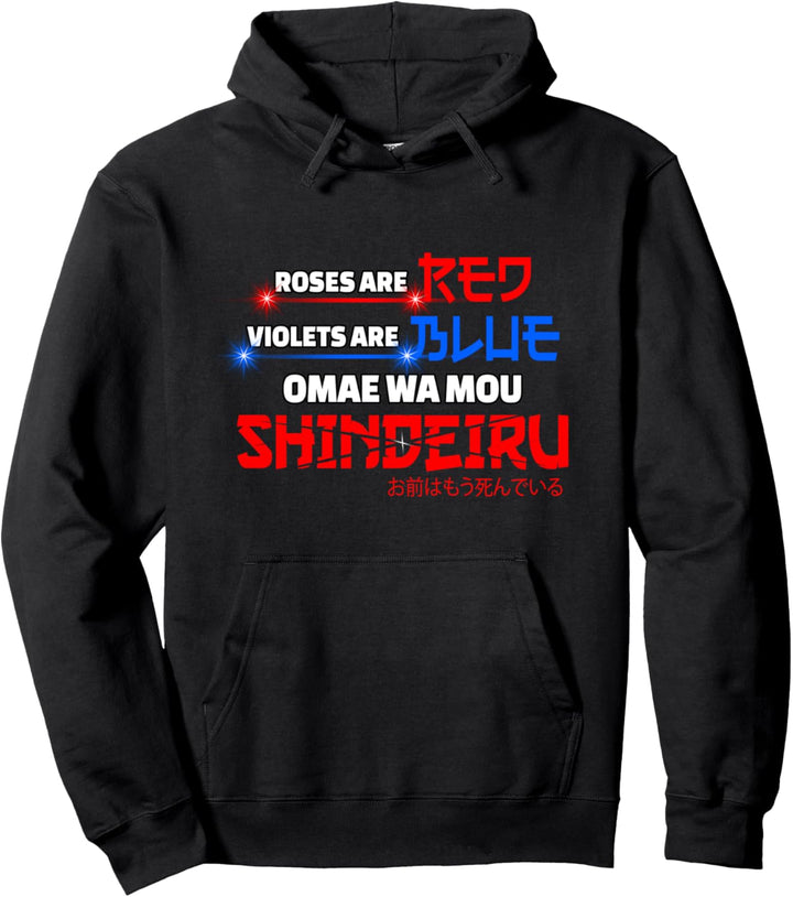 Omae Wa Mou Shindeiru Nani Japanisches Anime Meme Pullover Hoodie