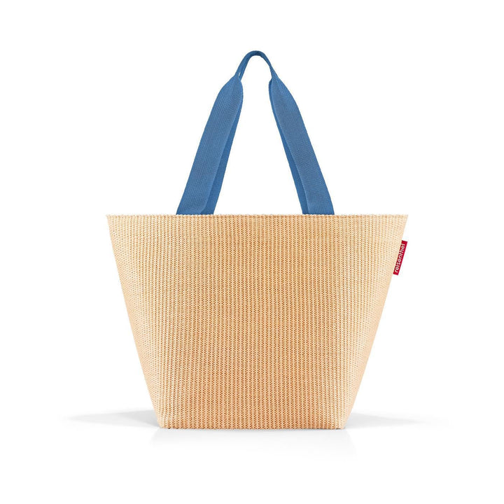 reisenthel shopper M in raffia blue – Geräumige Shopping Bag und edle Handtasche in einem – Aus wass