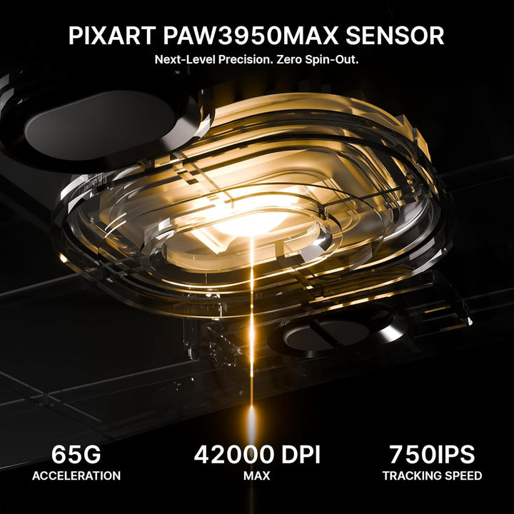 ATTACK SHARK V8 8000Hz Kabellose Gaming-Maus, Nordic 54L15 Chip, PAW3950MAX Sensor, 42000 DPI, 20000