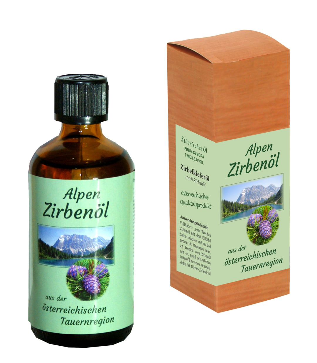 Alpen-Zirbenöl, hochwertiges Zirbenöl aus der Tauernregion Österreich; Bedarfsmittel als Duftöl, Rau