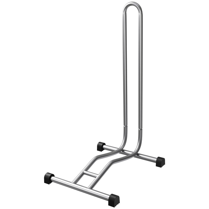 WELLGRO® Fahrradständer - Stahl, sicherer Stand - Farbe silber