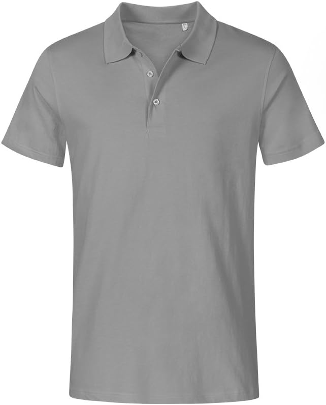Jersey Poloshirt Plus Size Herren, Grau, 5XL