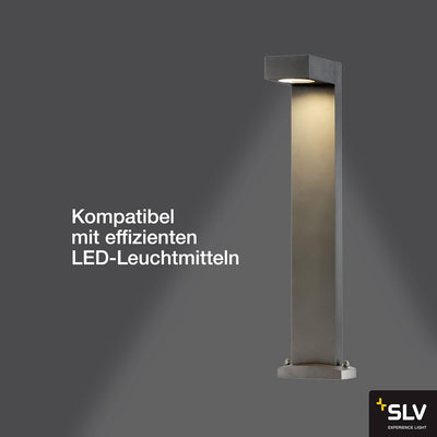 SLV QUADRASYL | Design Aussen-Standleuchte, Aussenbeleuchtung, Outdoor LED Wege-Leuchte, Weg-Beleuch