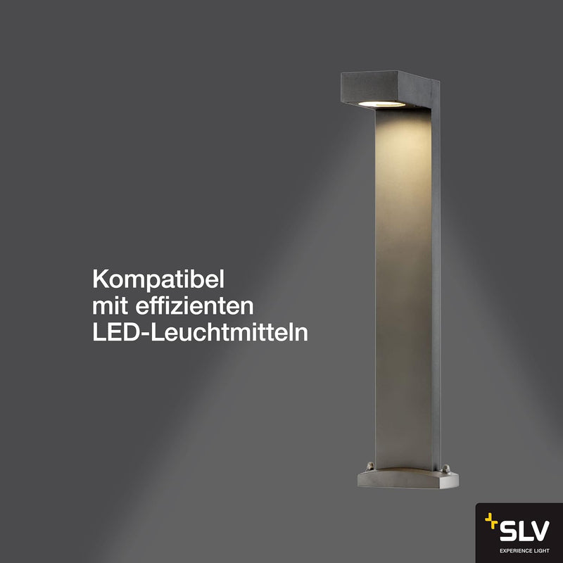 SLV QUADRASYL | Design Aussen-Standleuchte, Aussenbeleuchtung, Outdoor LED Wege-Leuchte, Weg-Beleuch