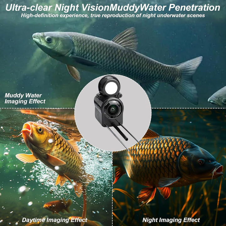 Unterwasserkamera Angeln Tragbarer Fischfinder mit IPS Display, IP67 Unterwasser Kamera mit 4,3-Zoll