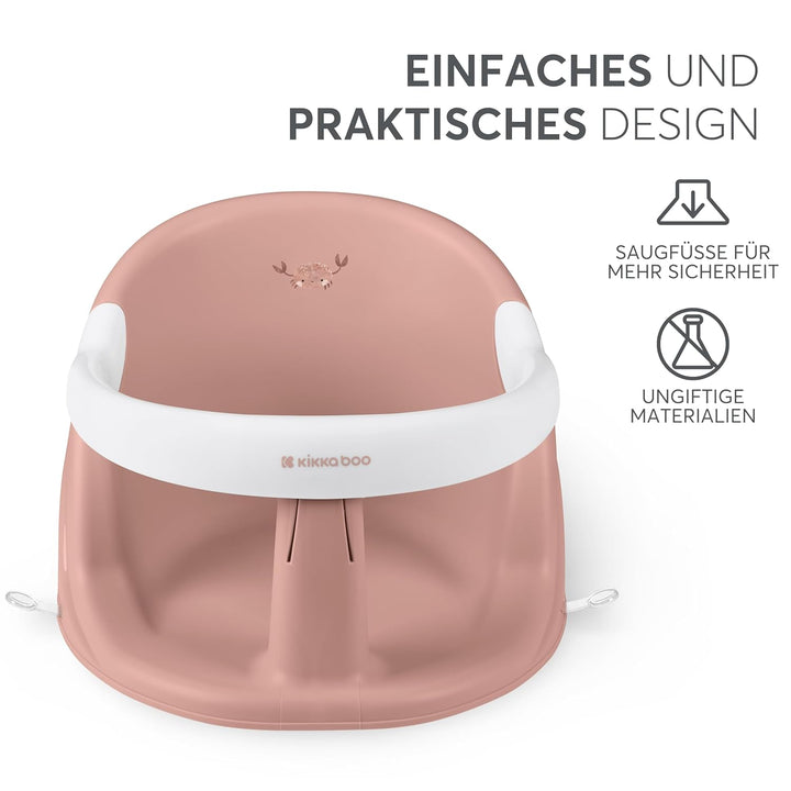 KikkaBoo Badewannensitz Baby ab 6 Monate OCEAN DEEP, rutschfest, BPA-frei, 4 Saugnäpfe, aufklappbare