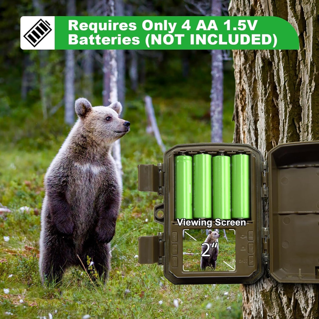 Coolifepro Wildkamera mit Handyübertragung App, 32MP Mini WLAN Wildkamera, 0,1 s Auslösegeschwindigk