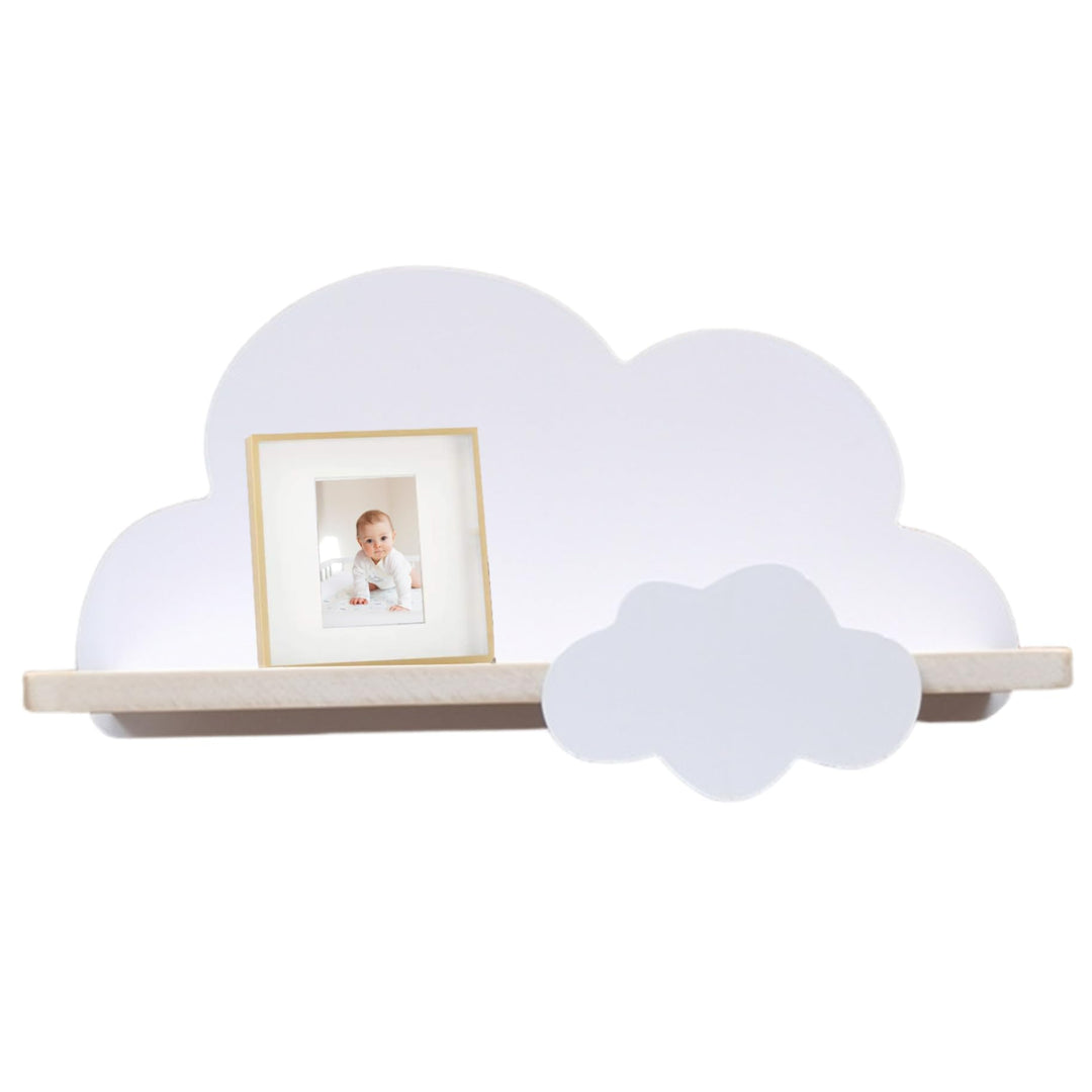 Wolkenregale Holz-Wolken-Wandregale mit Haken süsses und einfaches Wandregal zur Aufbewahrung von Bü