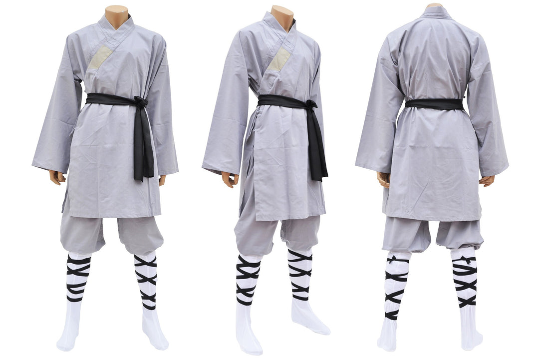 Shaolin-Anzug, Baumwolle, grau