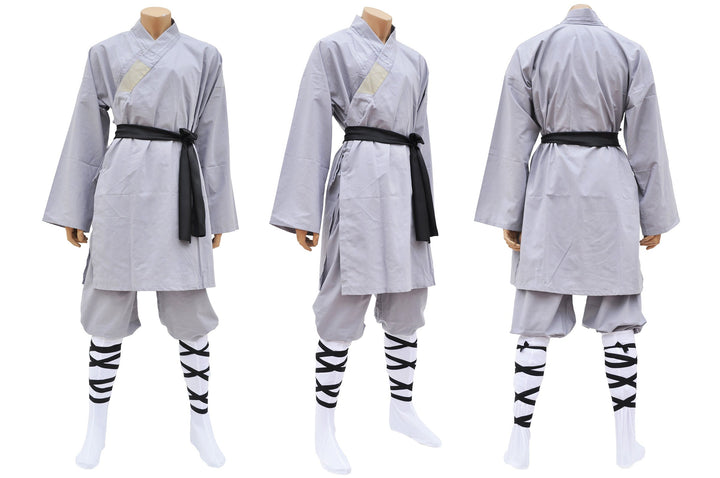 Shaolin-Anzug, Baumwolle, grau