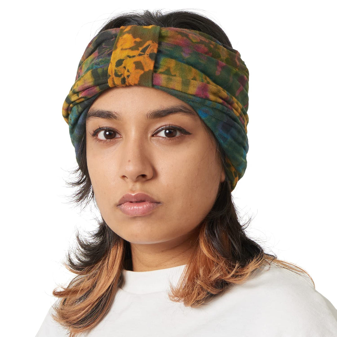 CHARM Tie Dye Stirnband Hippie Mode Elastisch Kopf Wickeln Abdeckung 60'S 70'S Retro Bandana Psyched