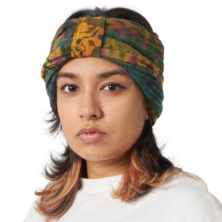 CHARM Tie Dye Stirnband Hippie Mode Elastisch Kopf Wickeln Abdeckung 60'S 70'S Retro Bandana Psyched