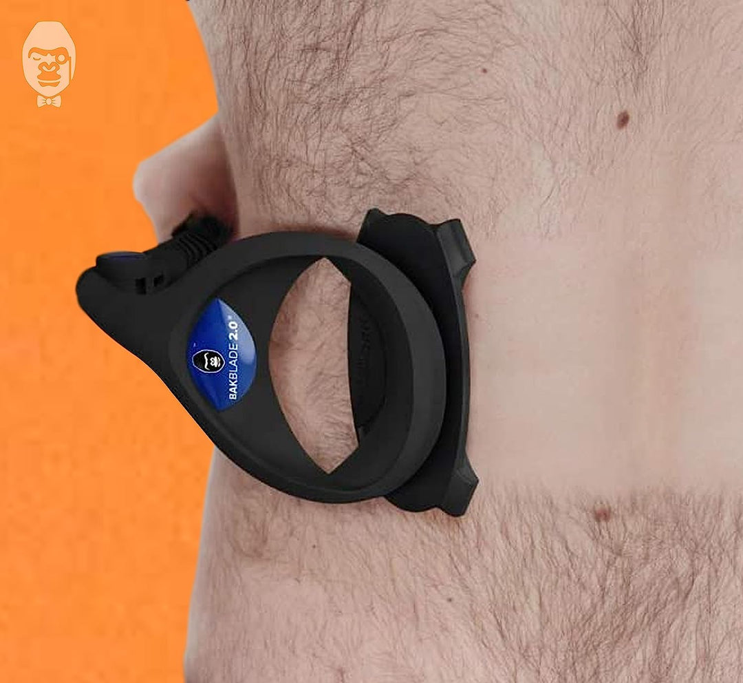 baKblade 2.0 Plus Rückenrasierer Herren - Ergonomischer Rückenhaarentferner für Männer - Brust & Rüc