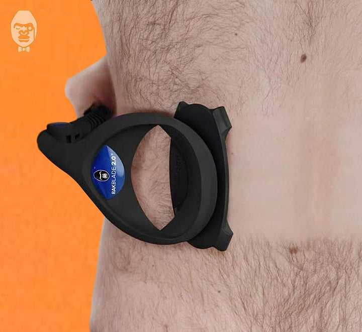baKblade 2.0 Plus Rückenrasierer Herren - Ergonomischer Rückenhaarentferner für Männer - Brust & Rüc
