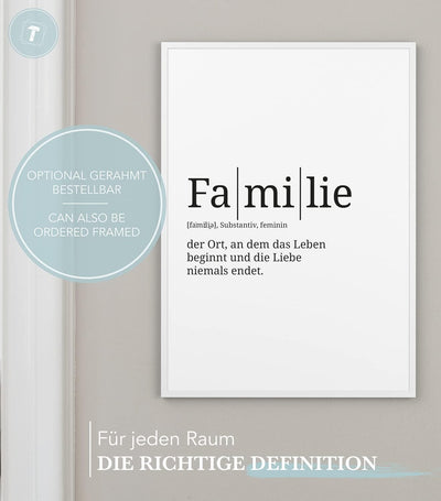 Papierschmiede® Definition: Familie, DIN A1 (59x84 cm), XXL Poster für Wohnzimmer, Schlafzimmer, Küc