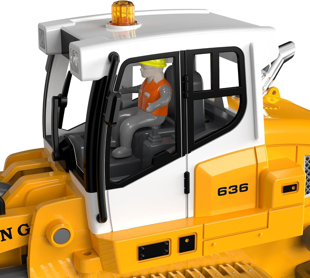 kolegend Profi-Funkfernsteuerung Bulldozer für Erwachsene - Metall-Mikro-Massstab RC-Baumaschine mit