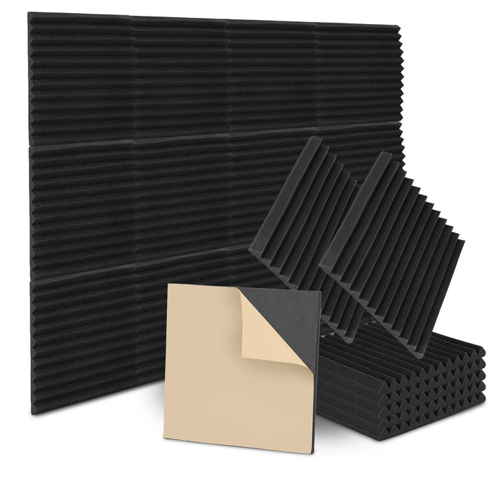 24 Stück Akustikschaumstoff Noppenschaumstoff für effektive Schalldämmung – Selbstklebende Schallsch