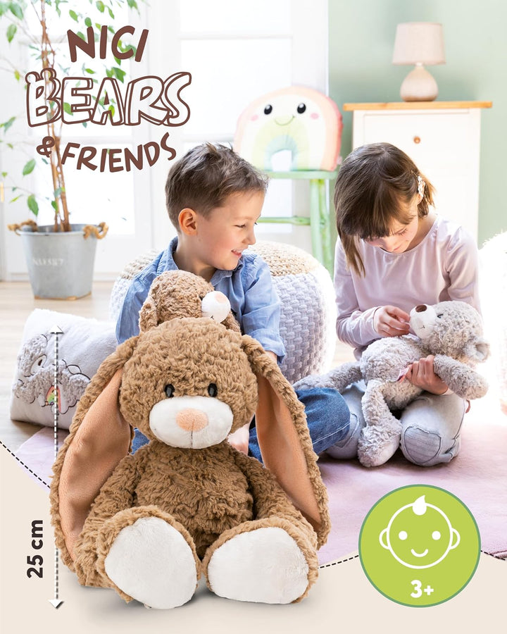 NICI Kuscheltier Hase Lopino 25cm - braun - Weiches Plüschtier – niedliches Stofftier zum Kuscheln &amp;