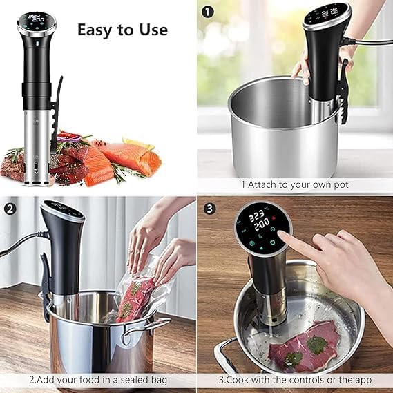 Sous Vide,Sous Vide Garer grossem Touchscreen 1100 Watt Präzisionsgarer, Tauchthermostate, Sous Vide