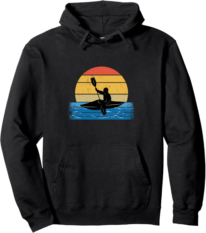 Retro Kayak Vintage Retro Kanu Rudern Geschenk Kajak Pullover Hoodie