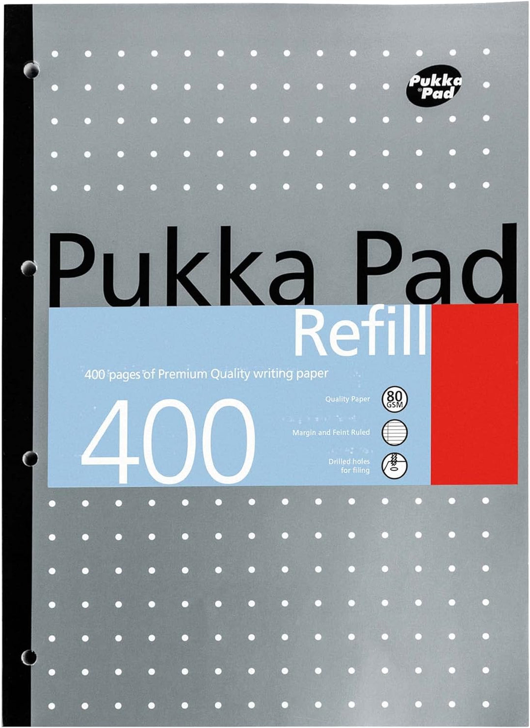 Pukka Pads Nachfüllblock, A4, 400 Seiten, 5 Stück Einzeln 5 weiss, Einzeln
